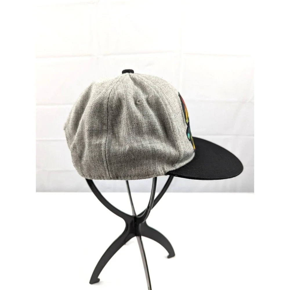 Never Bummer Hat Cap Adjustable SnapBack One Size Youth Gray Surfing‎ Surfer